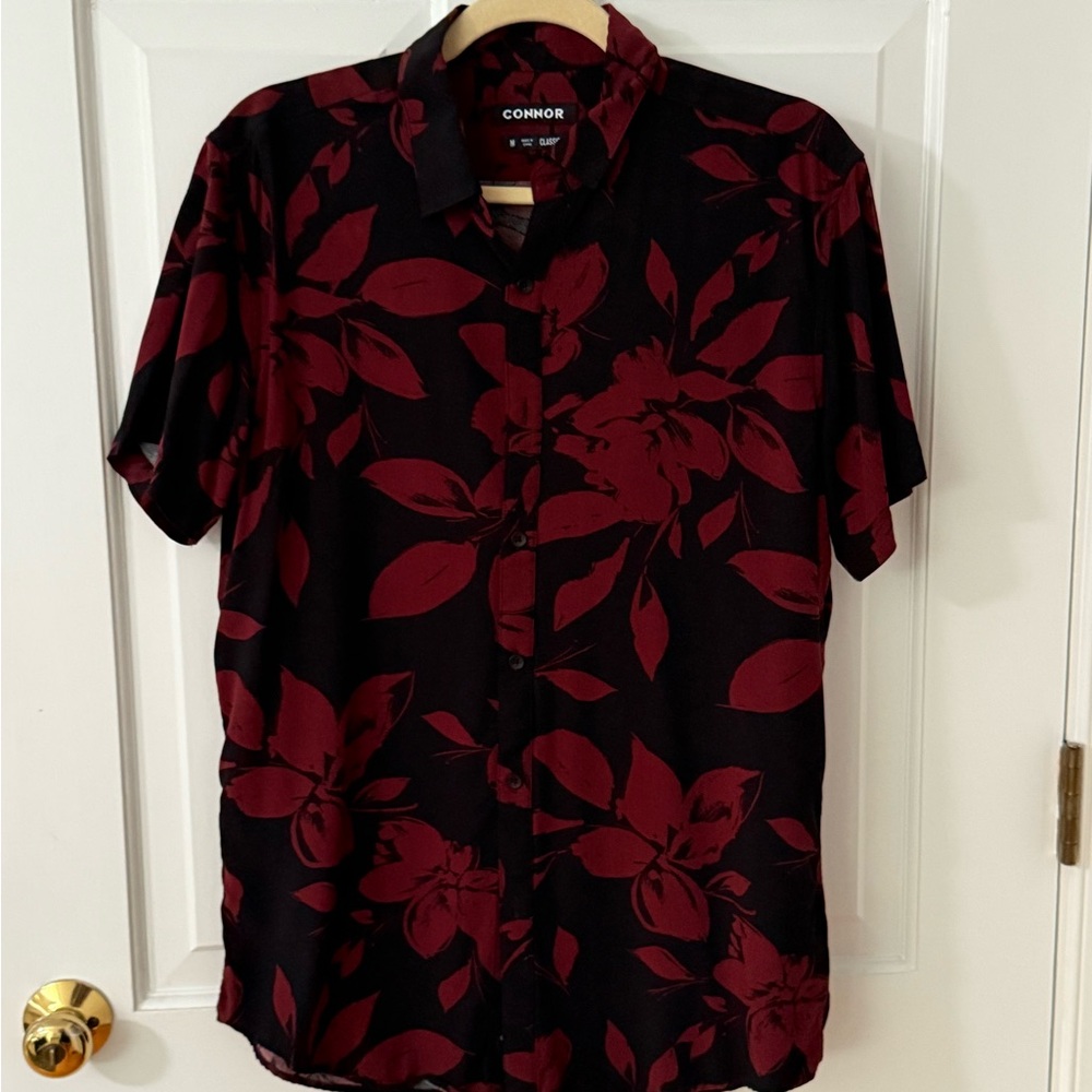Connor Men's Dark Floral Button Down Shirt